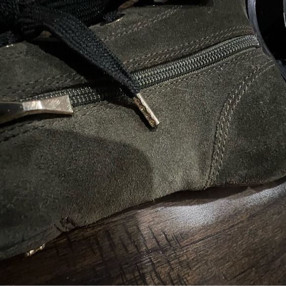 Kate Spade Raquel Suede Lace-Up Booties S : 6 Olive Green - Picture 16 of 16